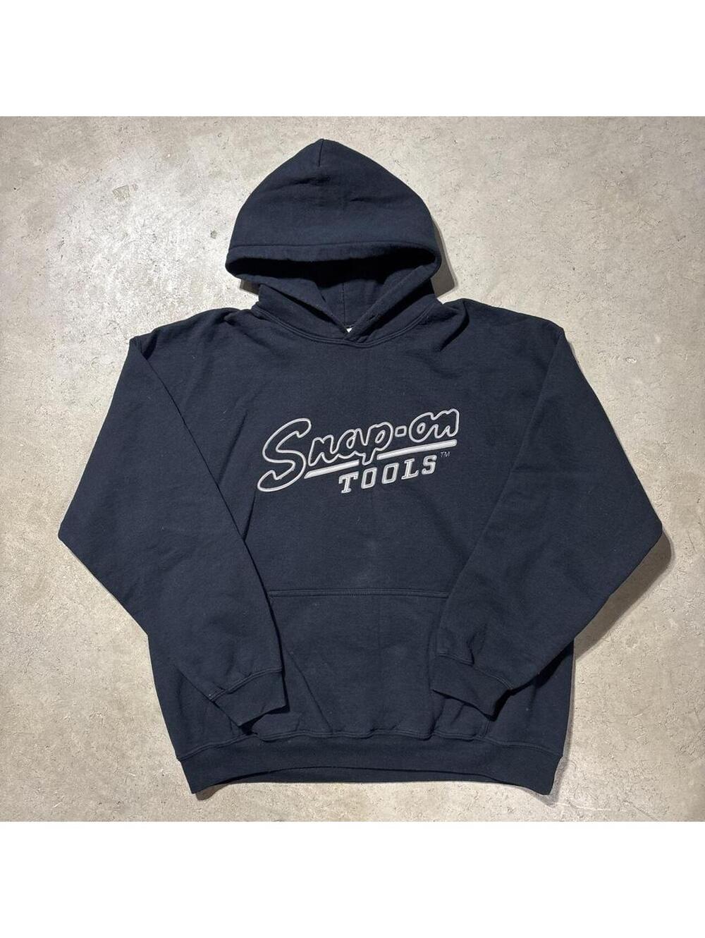 Vintage Y2K Snap-on Tools Hoodie Mens XL Navy Blue Mechanic Workwear Gildan